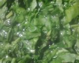A picture of step 2 of Palak corn.
