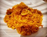 Foto del paso 6 de la receta: Arroz meloso mar y montaña (de pollo y chipirones 🦑)