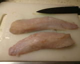 A picture of step 2 of Monkfish wrapped in parma ham.