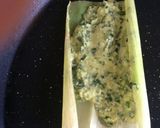 A picture of step 3 of Corn and Spinach Panki.