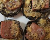 A picture of step 2 of New year's Eve packed Portobello Mushrooms Lunch.😁.