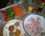 Chicken veg spicy spaghetti recipe step 1 photo