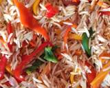 Stir fried vegetable rice and pan grilled beef recipe step 2 photo