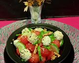 A picture of step 8 of Watermelon Feta Cheese Salads.