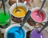 Foto langkah ke 3 dari resep Puding Roti Tawar Rainbow.