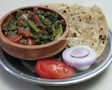 A picture of step 8 of Palak Gajar ki bhujiya.