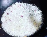 A picture of step 2 of Chilli Chicken with Fried rice.