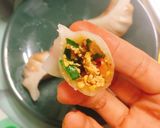Hình bước làm 4 của món Há cảo trứng hẹ