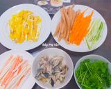 Hình bước làm 1 của món Cơm cuộn sắc màu