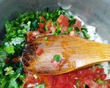 A picture of step 5 of Masala Penne.