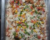 A picture of step 2 of Pita bread pizza.