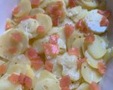 Une image de l'étape 1 de Gratin de pommes de terre, saumon fumé et ciboulette.
