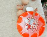 A picture of step 1 of Coconut fried rice.