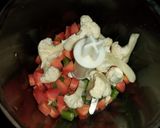A picture of step 2 of Vegetable Wheat cheela.