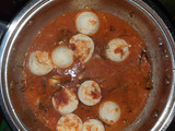 White rice and egg curry