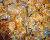 A picture of step 5 of Kaleji Masala.