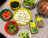 A picture of step 1 of Quick, Easy & healthy Greek salad & Greek cocktail in just 5 min.