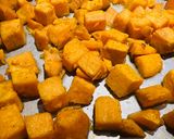 A picture of step 3 of Air Fried Sweet Potatoes.