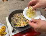 A picture of step 11 of Fried Beef and Shrimp Rice on the Table.