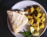 A picture of step 9 of Methi bunda.