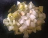 A picture of step 1 of Spinach sabji or palong shaker ghonto.