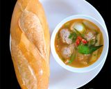 Hình bước làm 2 của món Bánh mì xíu mại