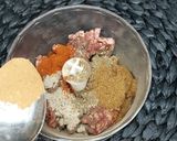 A picture of step 3 of Burghul kabab.