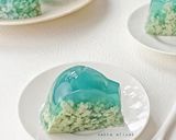 Foto langkah ke 8 dari resep Pudding lumut bunga telang.