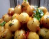 A picture of step 3 of Steamed Spicy Rice Balls.