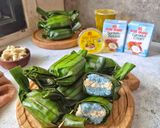 Foto langkah ke 8 dari resep Lemper Ayam Bunga Telang.