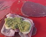 A picture of step 3 of Beef Roll-Ups with Avocado, Ham, and Cheese.