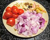 A picture of step 1 of Mutter Soya Ghugni.