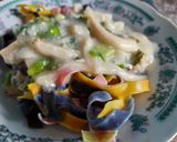 Foto langkah ke 3 dari resep Fettuccine Biru Bunga Telang Dressing Carbonara Tepung Garut.