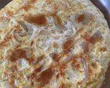 A picture of step 7 of Spanish Omelette/ Tortilla de Patata.