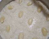 A picture of step 3 of Basbousa/ Harissa.