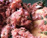 A picture of step 2 of Meatballs from scratch.