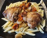 A picture of step 10 of Chicken and chalots in Dijon and white wine vinegar.