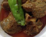 A picture of step 1 of Mutton karahi.