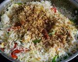 A picture of step 6 of Chicken Fried Rice.