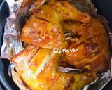 Hình bước làm 3 của món Xôi hoa đậu biếc đùi gà nướng nồi chiên ko dầu