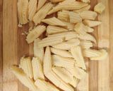 A picture of step 1 of Baby Corn pepper fry.