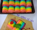Foto langkah ke 8 dari resep Mini rainbow roll cake.