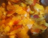 A picture of step 4 of Memorial Day Peaches.