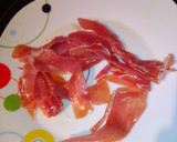 Foto del paso 2 de la receta: Crema calabacín y zanahoria con crujiente de jamón en MC