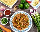 A picture of step 13 of Chinese Bhel.