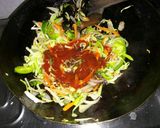 A picture of step 12 of Hakka noodles.