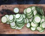 A picture of step 2 of Spaghetti with Zucchini & Fried Lemon.
