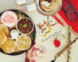 A picture of step 4 of Navratri thali.