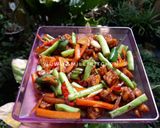 Foto langkah ke 3 dari resep Oseng Tempe, Buncis, Wortel/Oseng Tempe Pelangi.