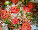 A picture of step 16 of Red potato beef biryani.